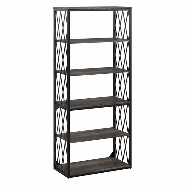 Kathy Ireland Home City Park Industrial 5 Shelf Bookcase CPB172GH03