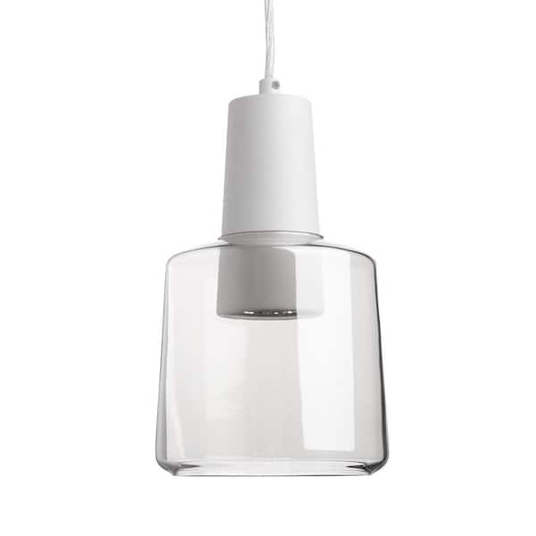 KUZCO Samson 6 in. 1 Light 9-Watt Clear Integrated LED Pendant Light