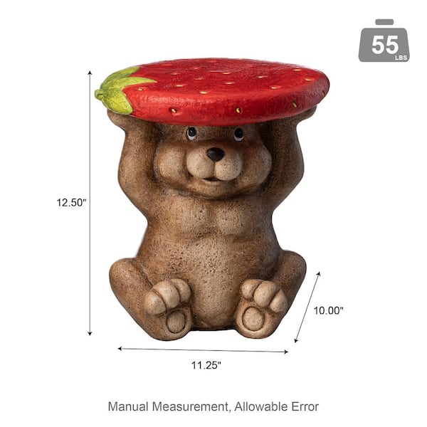 Glitzhome 12.5 in. H Resin Kits and Accessories MGO Novelty Bear