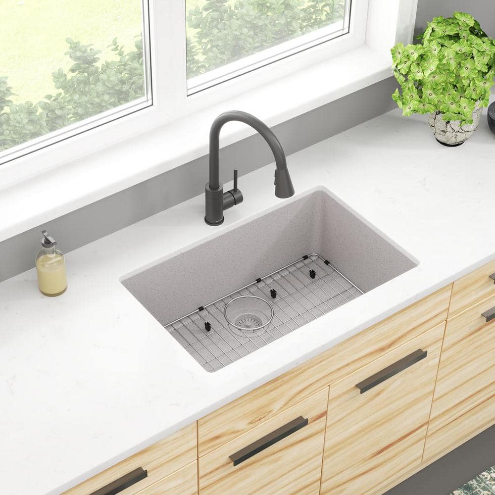 Graystone Quartz Single Bowl Undermount Sink Kit