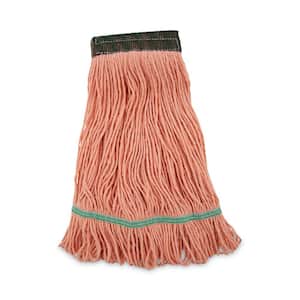 Super Loop Cotton/Synthetic Fiber Wet String Mop Mop Head, 5 in. Headband, Medium Size, Orange, (12-Carton)