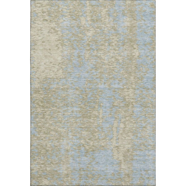 Mayfield Premium Machine Washable Abstract AMF949 Beige 2 ft. 6 in. x 3 ft. 10 in. Area Rug