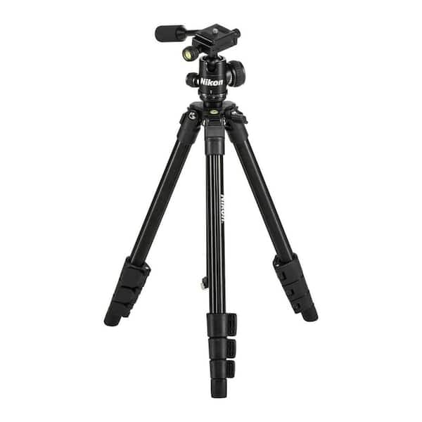 Compact Aluminum-Alloy Outdoor Tripod in Black