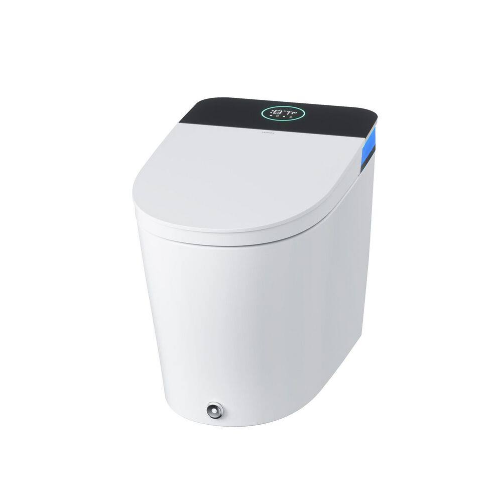 Elegant Luxury Elongated Smart Bidet Toilet in White w/Surprise Ambient Light, Build-in Tank, Auto Open/Close, UV Light price history on PriceWatchPro