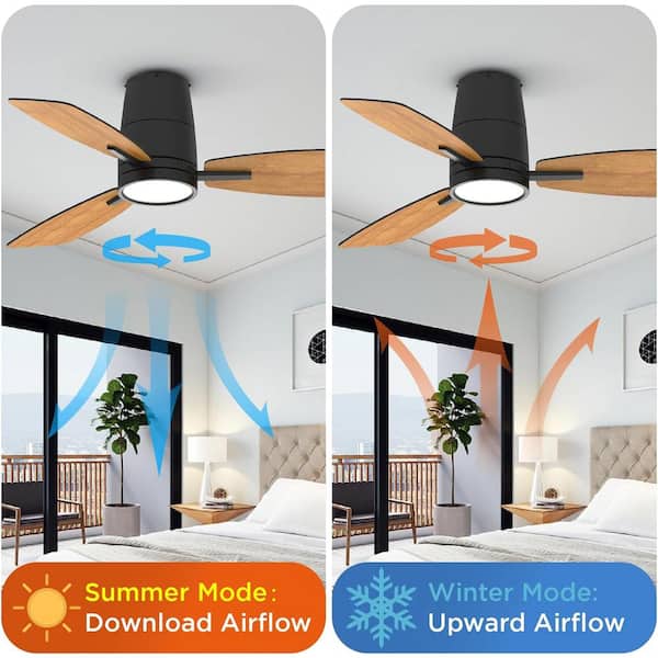 CIPACHO 42.1 in. Indoor Black Ceiling Fan with 6-Speed Remote Control  Dimmable Reversible DC Motor BKM2403031 - The Home Depot