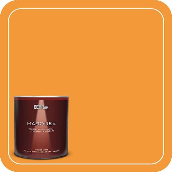 BEHR MARQUEE 1 qt. #280B-6 Amber Glow Matte Interior Paint & Primer