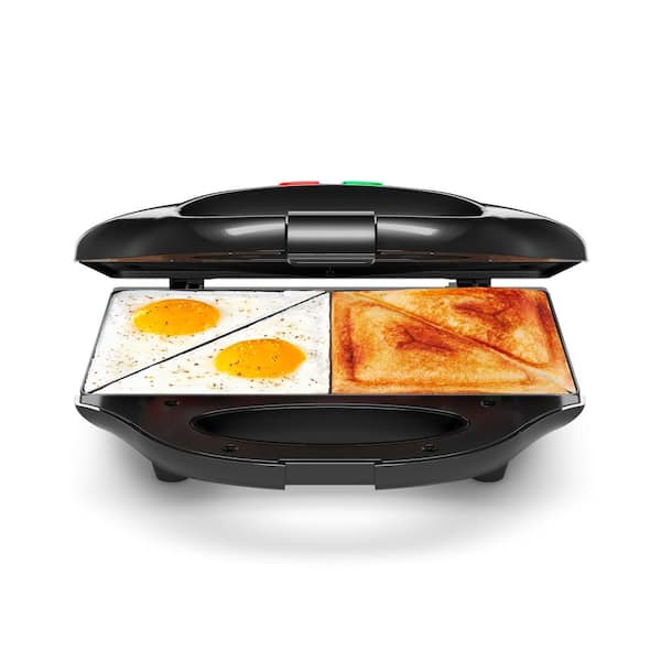 OVENTE 2-Slice Electric Sandwich Maker Non Stick Grill, Black (GPS401B)  GPS401B - The Home Depot