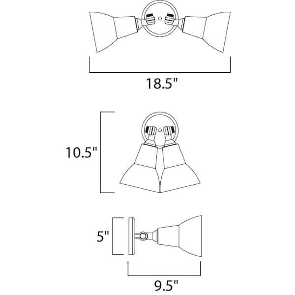 Outdoor Essentials 2-Light Tawny Bronze Outdoor Wall Lantern Sconce