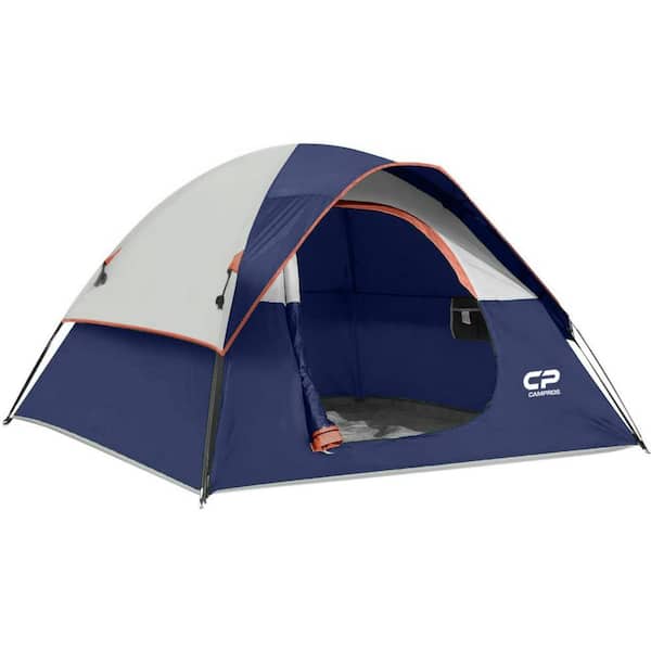 Unbranded 7 ft. x 7 ft. Green 3 -Person Canopy Portable Camping Tent with 3 Large Mesh Windows for Outdoor Camping