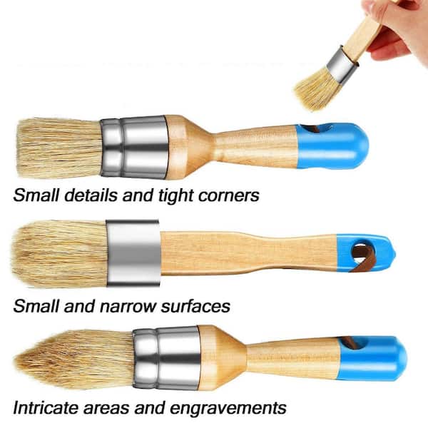 Dyiom 3.3 inch paint brush 20 round sponge brush set, 4 sizes of children's  paint tools