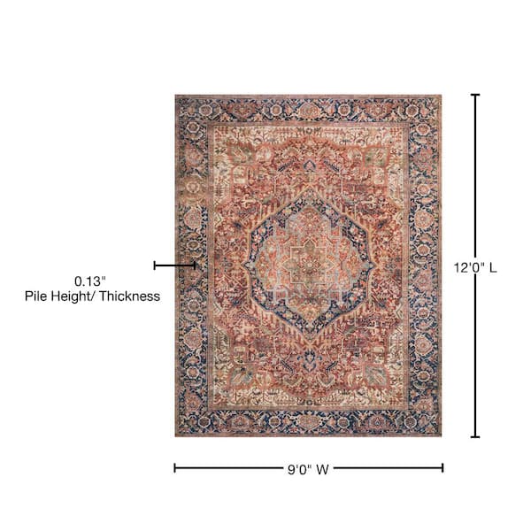 Reviews for Loloi Layla Red/Navy 9 ft. x 12 ft. Distressed