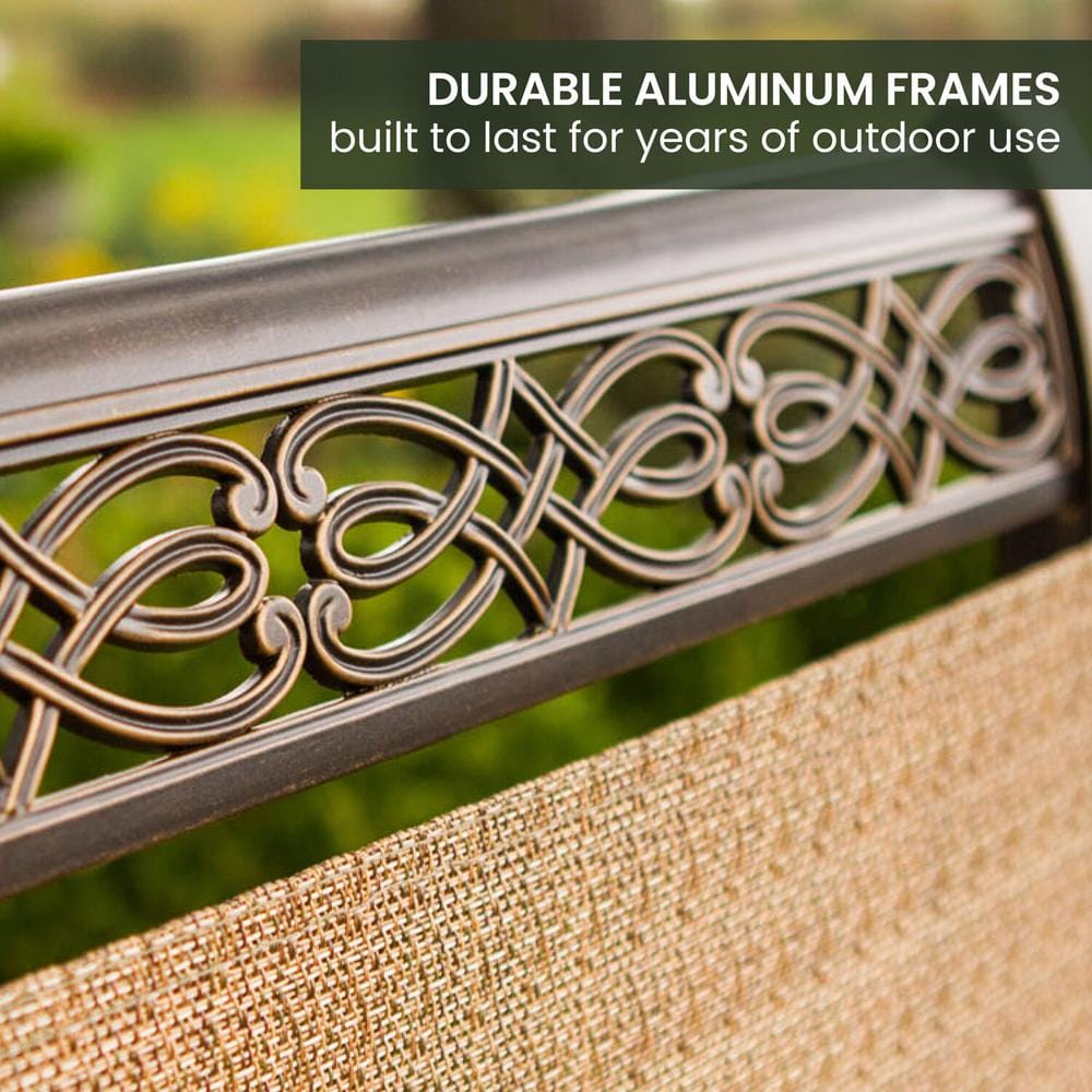 Cedar Aluminum 7-Piece Outdoor Dining Set with Swivel Rockers