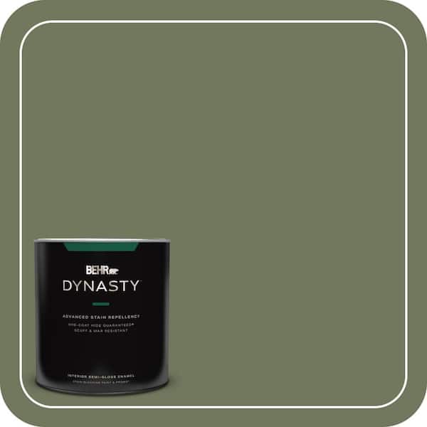 BEHR DYNASTY 1 qt. #420F-6 Egyptian Nile Semi-Gloss Enamel Interior Stain-Blocking Paint and Primer