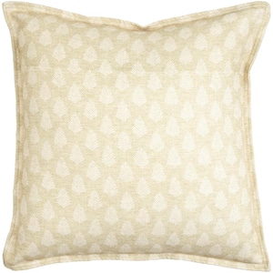 Gardner Beige Woven Polyester Fill 18 in. x 18 in. Decorative Pillow