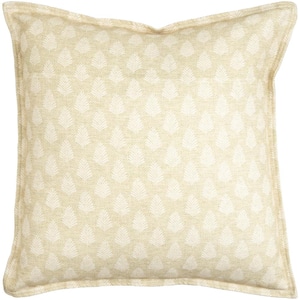 Gardner Beige Woven Down Fill 22 in. x 22 in. Decorative Pillow