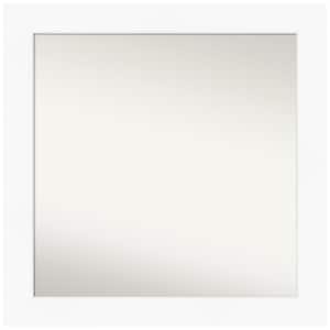Cabinet White 31.5 in. W x 31.5 in. H Non-Beveled Bathroom Wall Mirror in White