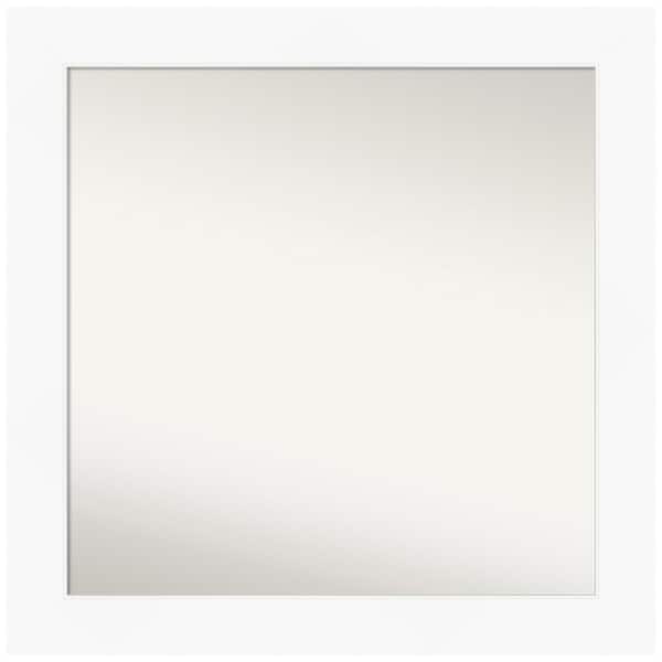 Amanti Art Cabinet White 31.5 in. W x 31.5 in. H Non-Beveled Bathroom Wall Mirror in White