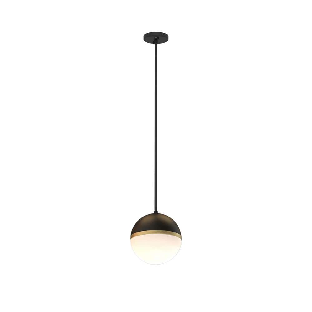 1-Light Matte Black Globe Integrated LED Pendant Light price history on PriceWatchPro