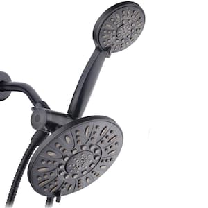 48-spray 7 in. Dual Shower Head and Handheld Shower Head in Oil Rubbed Bronze