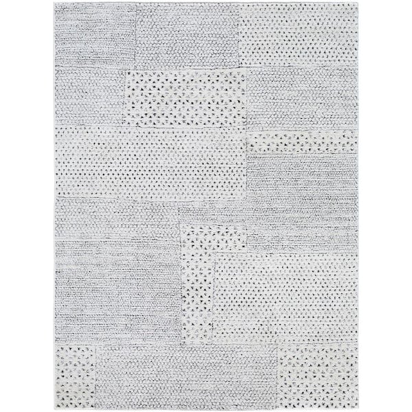 Livabliss Galey Alix x Livabliss Architect III Modern Geometric Area Rug, 7'10 in. x 10' (8' x 10'), Gray/Black