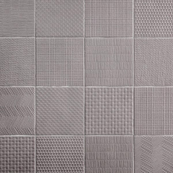 Ivy Hill Tile Oakland Dcor Gray 6 in. x 6 in. 7mm Matte Porcelain Floor and Wall Tile (44 pieces 10.76 sq. ft. / box)