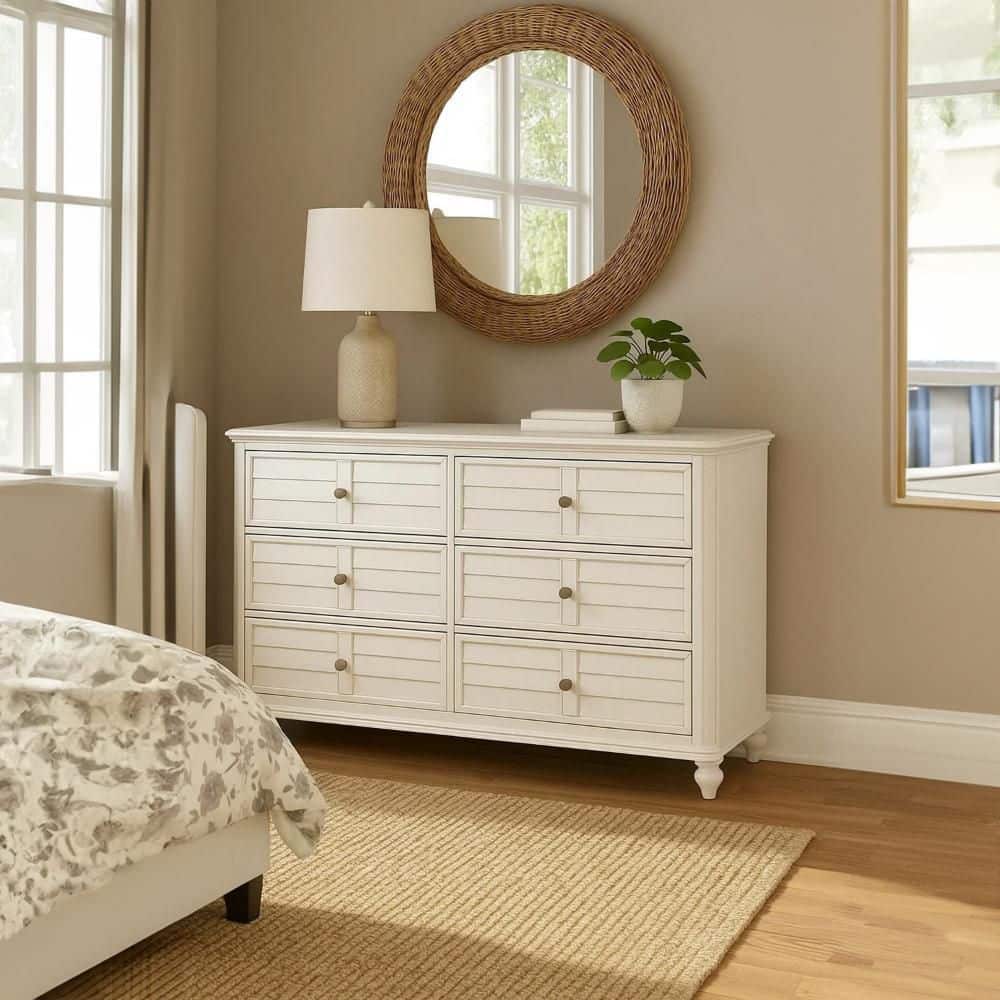 Kyna White 6-Drawer 18 in. Dresser without Mirror price history on PriceWatchPro