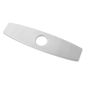 9.6 in. x 2.4 in. x 0.3 in. Stainless Steel Kitchen Sink Faucet Hole Cover Deck Plate in Brushed Nickel