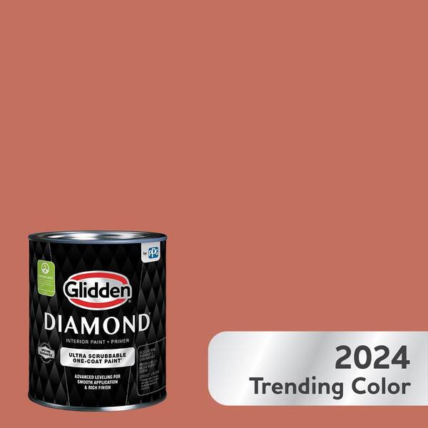 Glidden Diamond 1 qt. PPG11916 Cajun Spice Flat Interior Paint with Primer PPG11916D04F The