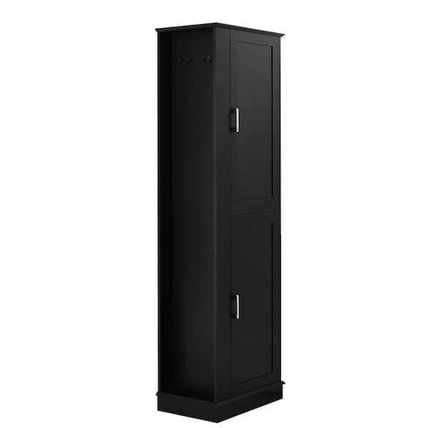 Harper & Bright Designs Black 68 in. H Storage Cabinet with Two