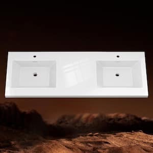 Zeafive Tor 72 in. W x 22 in. D Solid Surface Cultured Marble