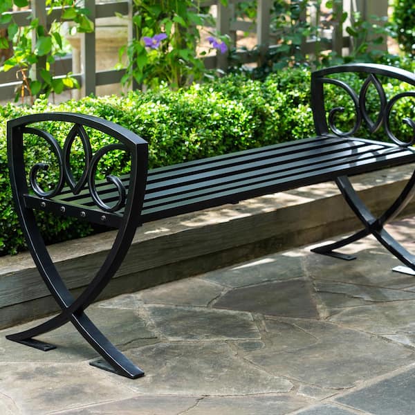 Evergreen Enterprises 48 in. Garden Metal Shield Bench