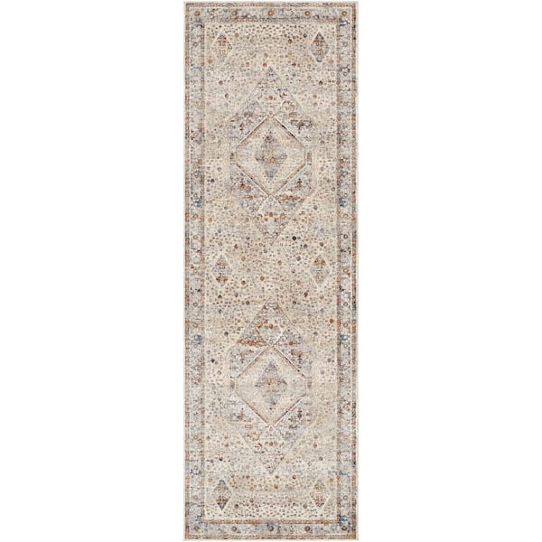 Arya Dark Red Traditional Medallion 3 ft. 3 in. x 8 ft. Area Rug