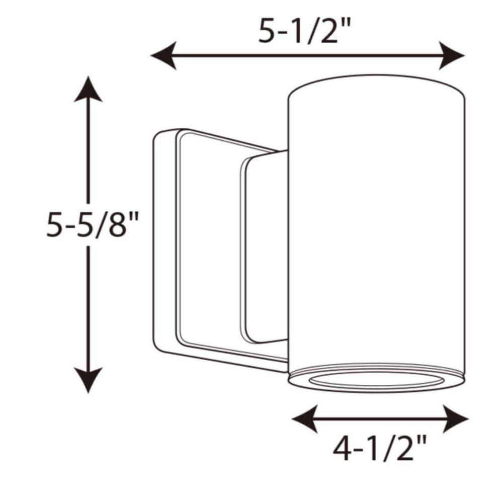 White Aluminum Cylinder Dimmable Outdoor Wall Light