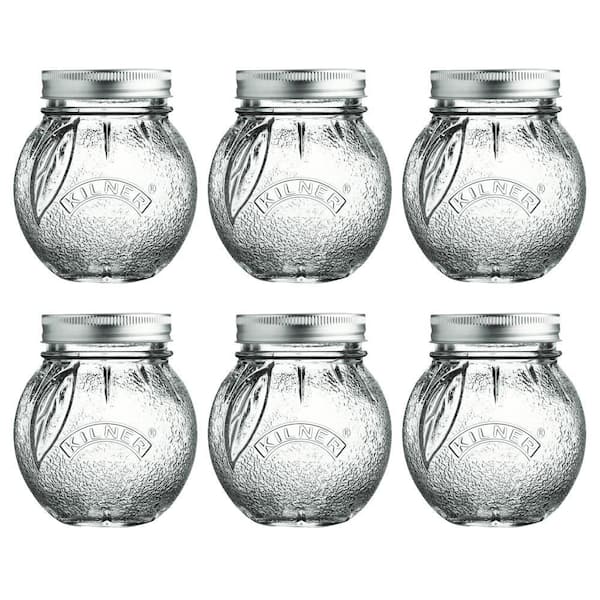 Glass Orange Jar 13.5 oz. - (Set of 6)