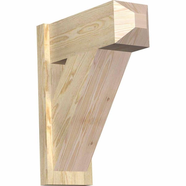 Ekena Millwork 8 in. x 24 in. x 20 in. Douglas Fir Traditional Craftsman Rough Sawn Outlooker