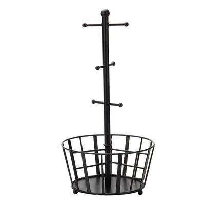 Spectrum Paxton 8-Hook Mug Tree Coffee & Tea Cup Display Stand Holder &  Condiment Station Organizer, Black A52810 - The Home Depot