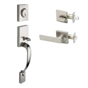 Copper Creek HZ2610XWLL-PS Soft Contemporary Front Door Handle Set with Left Hand Colonial Waver Lie Lever Trim Polished Stainless