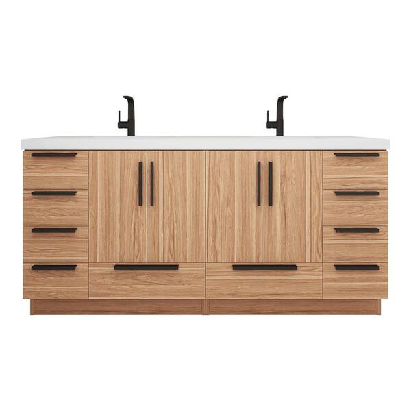 BV Better Vanity Carla 71 in. W x 20 in. D x 35 in. H Double Sink ...