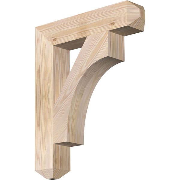 Ekena Millwork 3.5 in. x 22 in. x 18 in. Douglas Fir Westlake Craftsman Smooth Bracket