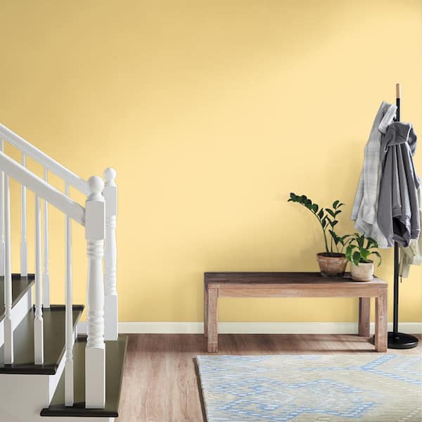 BEHR ULTRA 1 qt. P280 4 Surfboard Yellow Extra Durable Flat Interior Paint Primer 172404