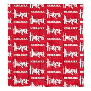5-Piece Multi Color Nebraska Cornhuskers Full Size Rotary Polyester Bed in a Bag Set