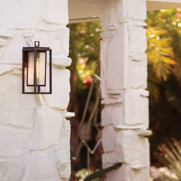 Hinkley Republic Medium Outdoor Wall Mount Lantern, Oil-Rubbed Bronze
