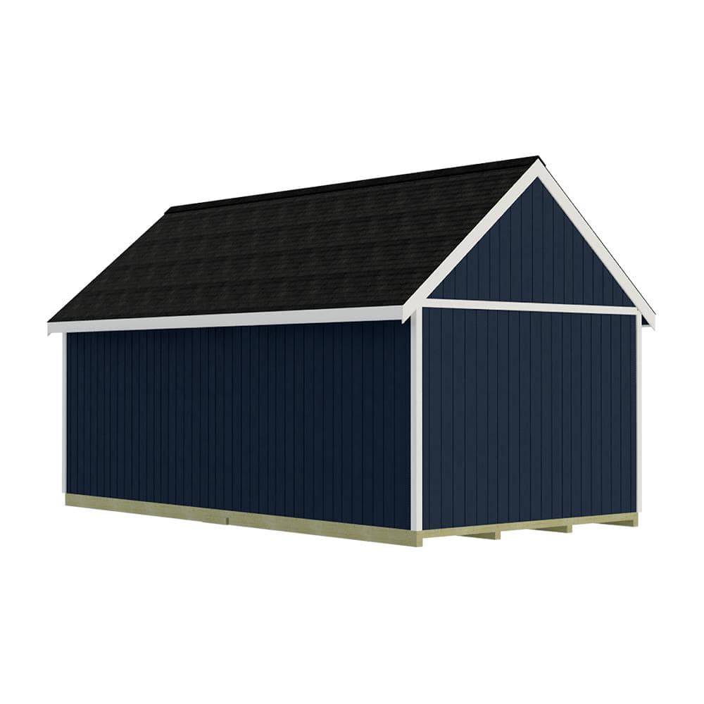 Arlington 12' x 20' Gray Wood Storage Shed Kit with Windows