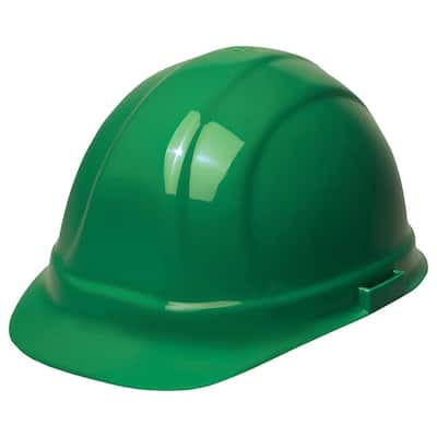Omega II 6 Point Suspension Nylon Mega Ratchet Cap Hard Hat in Green