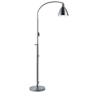 55 in. Silver Flexi-Vision Floor Lamp
