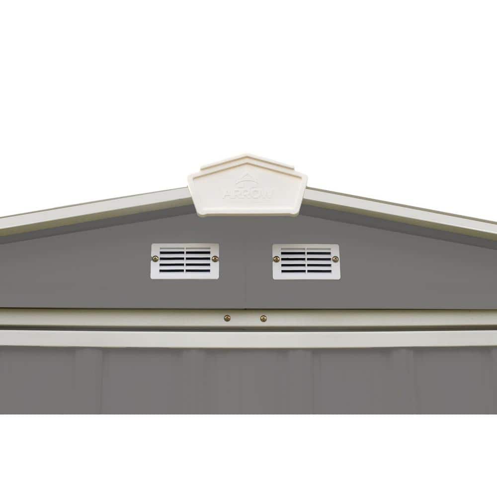 Charcoal and Cream 6' x 5' Steel Storage Shed