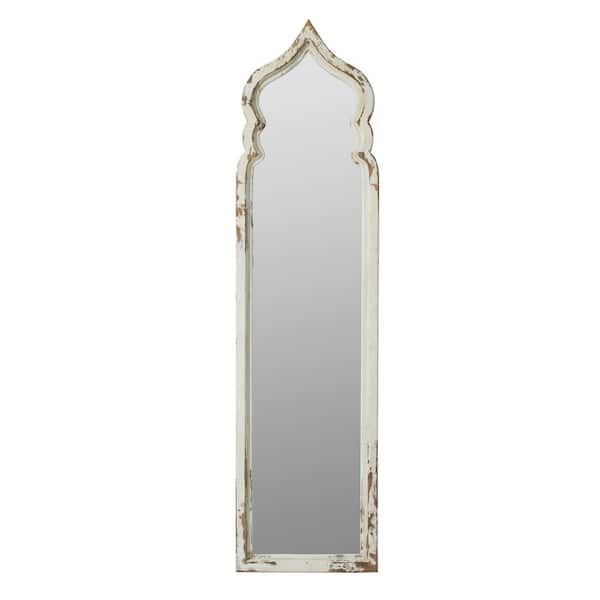 Unbranded White 19 in. W x 73.2 in. H Irregular Full-Length Mirror
