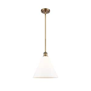 Golden Lighting Ingalls 1-Light Modern Brass Vintage Milk Glass Standard  Pendant Light 0508-L MBS-VMG - The Home Depot