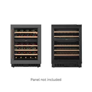 Reserve 24 in. Under Counter Panel Ready Dual Zone Built-in Beverage and Wine Cooler with 45 Bottle Capacity in Black