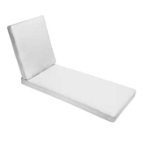 78 x 21 x 3 Outdoor Chaise Lounge Cushion in Sunbrella Retain Snow